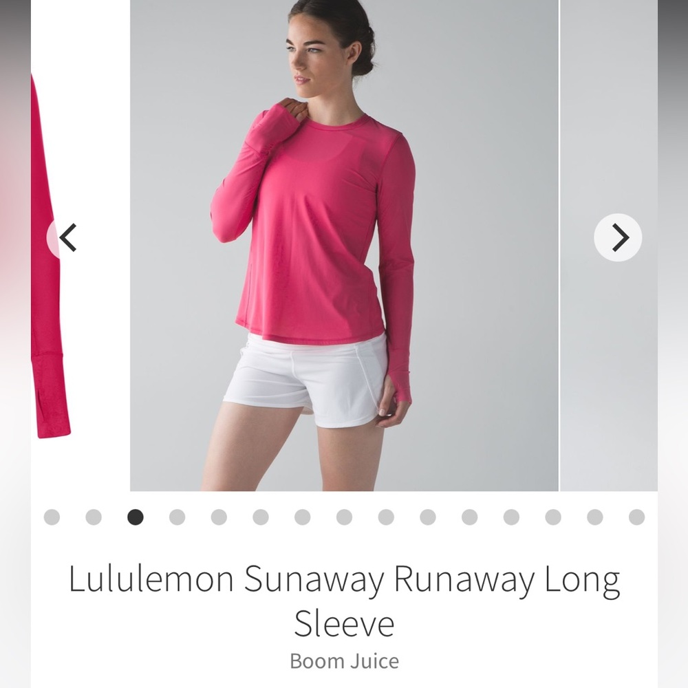 Sz 6 Lululemon sunaway runaway long sleeve *NWT